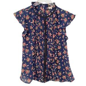 EM Flutter Sleeve Top Sz S